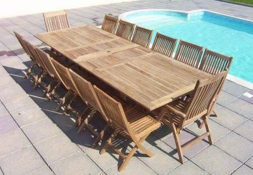 14 Seater Teak Dining Furniture patio sets - Sustainable Furniture